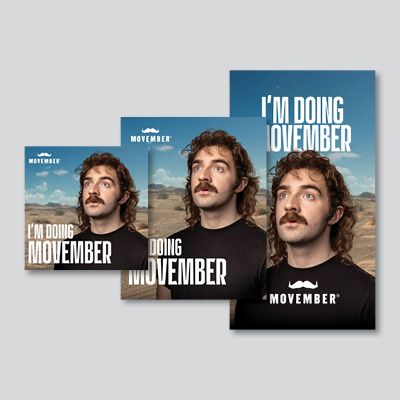Photo of Canva Movember social media tiles template.