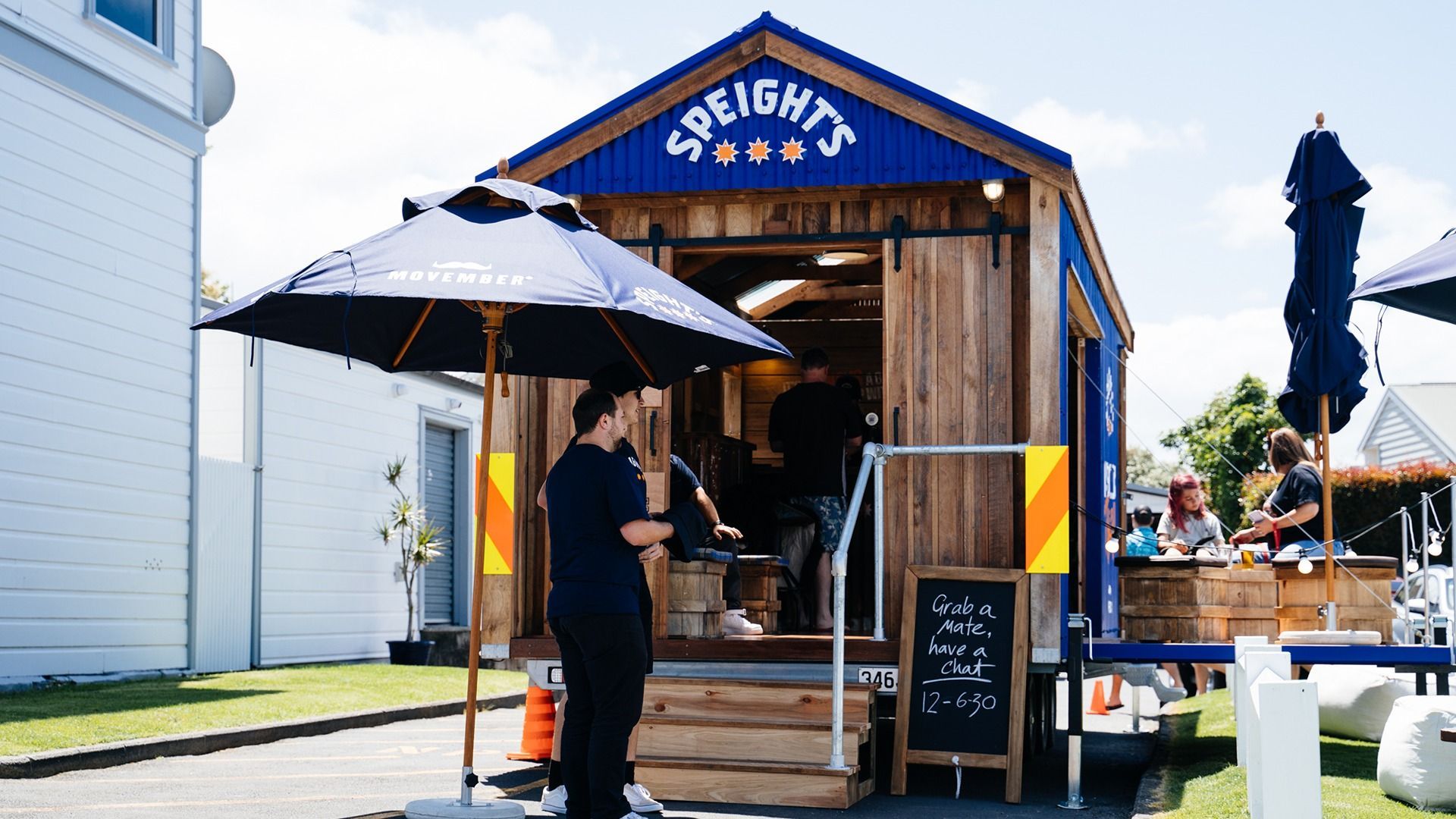 The Speights-branded pop-up tavern in Northcote.