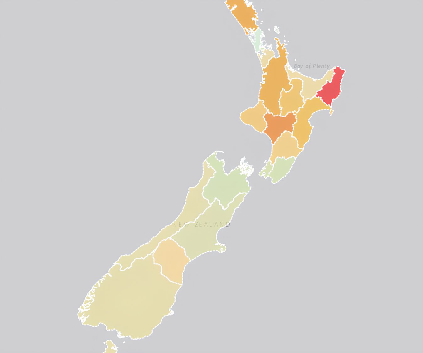 Photo of stylised embedded map showing male premature death rates, based on local electorates and constituency.